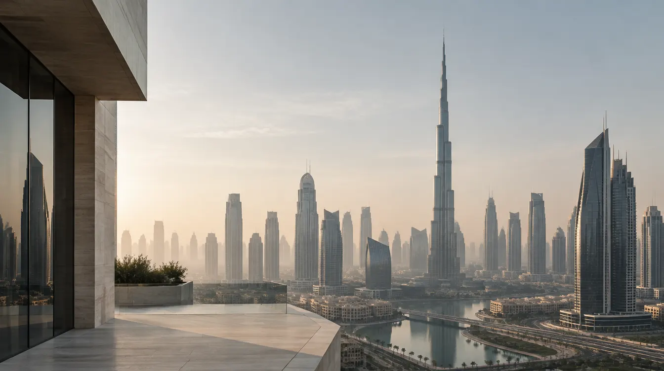 Skyline von Dubai am Morgen