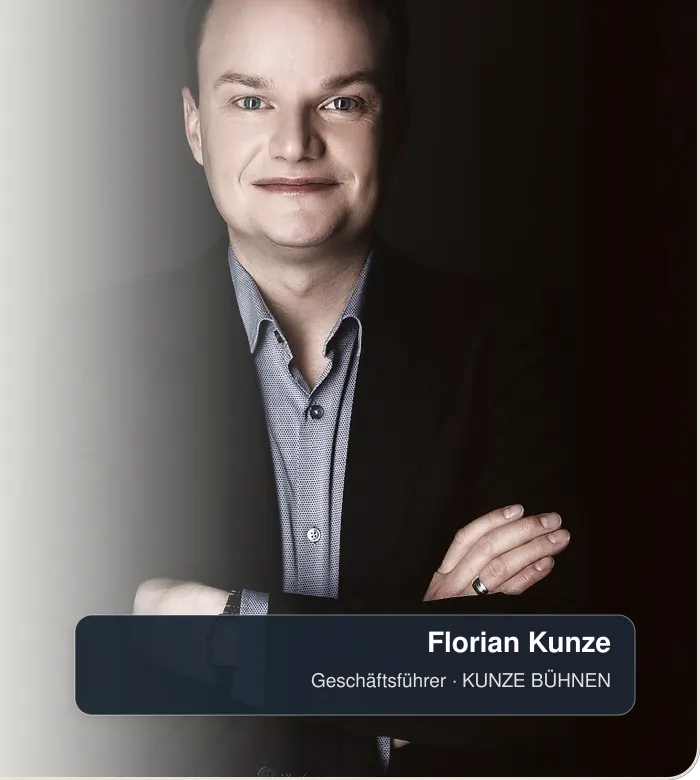 KUNZE Bühnen — 40 % Entlastung der relevanten Teams